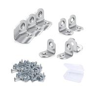 20 staffe angolari Awenbin in acciaio inox a forma di L, resistenti, utilizzate per legno, mobili e scaffali, 20 mm x 20 mm x 16 mm