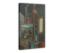 20+ stampe famose di Giorgio De Chirico Grande Metafisico Interni Poster Wall Art Tela Decorazione Camera da Letto Ufficio Camera da Letto Cucina Decorazione Cornice Regalo 61 x 91 cm