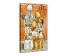 20+ stampe famose di Giorgio De Chirico La famiglia del pittore poster su tela arte da parete camera da letto ufficio camera da letto decorazione camera da letto cornice regalo 40,6 x 61 cm