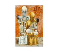 20+ stampe famose di Giorgio De Chirico La famiglia del pittore su tela e poster artistico da parete stampa moderna per camera da letto per la famiglia senza cornice 61 x 91 cm