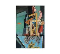 20+ stampe famose di Giorgio De Chirico The Melancholy of Departure Poster per l'estetica della stanza, poster artistico da parete su tela e stampa senza cornice, 50,8 x 76,2 cm