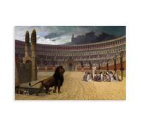 20+ stampe famose di Jean-Léon Gérôme L'ultima preghiera dei martiri cristiani, poster su tela, decorazione da parete per camera da letto, ufficio, stanza, regalo, senza cornice, 30,5 x 45,7 cm