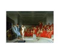 20+ stampe famose di Jean-Léon Gérôme Phryne rivelato prima dell'Areopago, poster su tela, decorazione da parete per camera da letto, ufficio, stanza, regalo, senza cornice, 50,8 x 76,2 cm