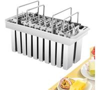 20 stampi per gelato in acciaio inox, macchina per gelato con base stabile, riutilizzabile, per frutta sana fatta in casa, yogurt, ghiaccioli fai da te