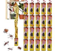 20 strisce adesive per mosche, senza pesticidi, efficaci per la Drosophila, mosche per insetti, facili da usare e smaltire, per interni ed esterni, per uso in serra