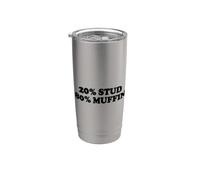 20% STUD 80% MUFFIN FUN STUD MUFFIN DAD BODY TEE Bicchiere termico in acciaio inox doppia parete