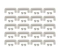 20 Stück Metall Bogenbrücke D Ring Verbinder Bügel mit PH Schrauben für Lederprojekte und Stoffarbeiten robuste langlebige Zinklegierung 16.5x6x7mm (Argento)