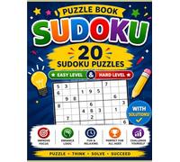 20 Sudoku Puzzles for All Ages: Easy & Hard Sudoku Challenge Book with Solutions for Brain Training, Focus & Fun