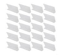 20 supporti in acrilico trasparente a forma di L per visualizzare foto e menu nei negozi (10 x 20 cm, 20 pezzi)