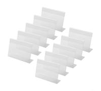 20 supporti trasparenti in acrilico per esposizione a forma di L, per menu e foto nei supermercati (9 x 13 cm, 10 pezzi)