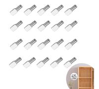 20 tacchette per mensole, staffe per mensole di supporto per mensole staffe per mensole staffe di Supporto Robuste per Armadi Facili da Installare, Anticorrosione, Dimensioni 5mm x 19mm