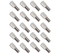20 tacchette per mensole, staffe per mensole di supporto per mensole staffe per mensole staffe per piastre metalliche nichelate per accessori da ufficio per armadietto - 5 mm * 19 mm