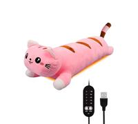 20" Tappetino Riscaldante Gatto Rosa Crampi Periodo Portatile USB 5 Livelli Calore 5 Timer Spegnimento Automatico Morbido Peluche Thermo Per Dolori Collo Schiena Relax Regalo Carino Donne Bambine