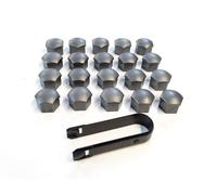 20 Tappi Decorativi Audi per Dadi Ruota Grigio Chiave 17 Inkl. Estrattore