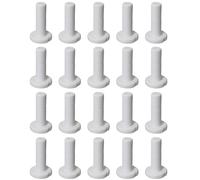 20 tappi per valvole a T a gomito da 6,35 mm, connettori dritti per micro ugelli, connettori a T per irrigazione, ugello nebulizzatore, strumento bloccato (bianco)