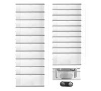 20 targhette magnetiche per vestiti [72 x 31 mm] - Targhette magnetiche in alluminio con forte doppio magnete e fessura di carta, professionali per scuola, ufficio, asilo (argento)