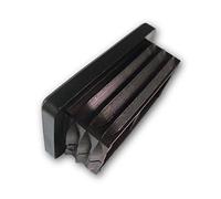20 tasselli, nero, per tubi quadri, dimensioni esterne 45x25mm