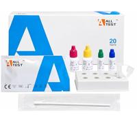 20 Test Streptococco Alltest Rapido Strep A Kit Completo con Tampone Test Faringeo Risultato Rapido Facile Uso Singolarmente Confezionati Test Streptococco Gruppo A Kit Diagnostico Rapido
