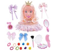 20 teste di trucco con cosmetici e per capelli, giocattolo di bellezza per ragazze, regalo manichino creativo in salone per divertimento