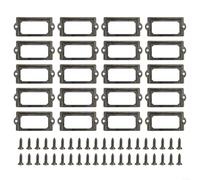 20 tiranti per etichette per cassetti, in ottone antico, stile vintage, con viti, per armadi, scatole di gioielli, scatole di file e cassetti da farmacia (bronzo verde)