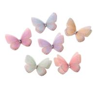 20 toppe ricamate a forma di farfalla da cucire, in garza 3D, applique ricamate con strass, 5 cm, farfalle realistiche