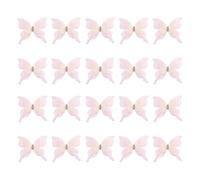 20 toppe ricamate con strass, a forma di farfalla, da cucire, in tessuto, per cucito, artigianato, abbigliamento