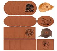 20 toppe vuote in similpelle per cappelli, con adesivo a caldo, 4 forme retrò, toppe termoadesive in finta pelle, per cappelli, zaini, jeans, giacche, riparazione abbigliamento, artigianato fai da te