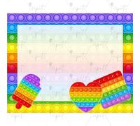 20 tovagliette a tema per feste compleanno bambini in carta 33 x 48 cm ideali per addobbi party bimbi (pop it)