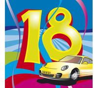 20 tovaglioli 18° compleanno colorati