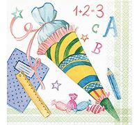 20 tovaglioli 33 x 33 cm Inizio scuola/Scuola/Primo Giorno Di Scuola/ABC Alfabeto alfabet