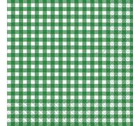20 tovaglioli a quadri verde scuro/a quadretti/intramontabili, 33 x 33 cm.