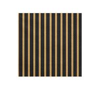 20 tovaglioli a strisce, in carta, colore: nero/oro