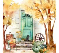 20 tovaglioli autunnali casa autunnale come decorazione da tavolo tovaglioli di carta con motivo, anche per decoupage e decoupage 33 x 33 cm