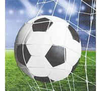 20 tovaglioli da calcio in rete, per bambini, per il compleanno dei bambini, per i bambini, per i mondiali, per la tavola, per il decoupage, 33 x 33 cm