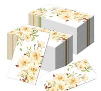 20 tovaglioli di carta con orchidea bianca, tovaglioli di fiori, tovaglioli da cocktail, tovaglioli di carta bianca Gardenia, per San Valentino, matrimoni, compleanni, feste di laurea