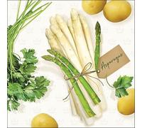 20 tovaglioli di cibo asparagi e patate come decorazione da tavola. Tovaglioli di carta con motivo. Anche per decoupage e decoupage 33 x 33 cm