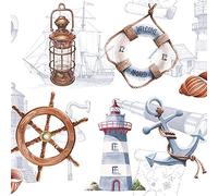 20 tovaglioli di gioielli marittimi | ancora | faro | marittimo | mare | vacanze | estate | decorazione da tavolo | festa | bricolage | decoupage | tecnica tovagliolo 33 x 33 cm