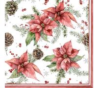 20 tovaglioli di Natale coni a stella di Natale come decorazione da tavolo. Tovaglioli di carta con motivo. Anche per decoupage e decoupage 33 x 33 cm