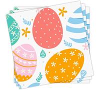 20 tovaglioli di Pasqua da tavolo, 33 x 33 cm, tovaglioli pasquali con uova di Pasqua, tovaglioli di carta, usa e getta, per decorazioni pasquali, decorazioni pasquali
