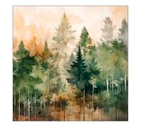 20 tovaglioli foresta in acquerello come decorazione da tavolo, tovaglioli di carta con motivo, anche per decoupage e decoupage 33 x 33 cm