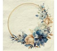 20 tovaglioli in carta riciclata con fiori eleganti come decorazione da tavolo. Tovaglioli di carta con motivo. Anche per decoupage e decoupage 33 x 33 cm