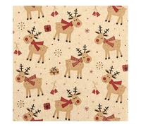 20 tovaglioli in carta riciclata di Natale con renne amorevoli come decorazione da tavola. Tovaglioli di carta con motivo. Anche per decoupage e decoupage 33 x 33 cm