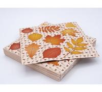 20 tovaglioli in ovatta 33X33 cm 3V Foglie Autunnali