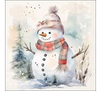 20 tovaglioli invernali pupazzo di neve con gioia come decorazione da tavolo. Tovaglioli di carta con motivo. Anche per decoupage e decoupage 33 x 33 cm