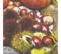 20 tovaglioli Maroni - Castania/Autunno/Frutta 33 x 33 cm