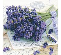 20 tovaglioli motivo lavanda, 33 x 33 cm