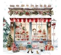 20 tovaglioli natalizi prima del negozio di Natale come decorazione da tavolo. Tovaglioli di carta con motivo. Anche per decoupage e decoupage 33 x 33 cm