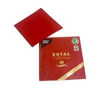 '20 tovaglioli"Royal Collection 1/4 di schiacciamento a 25 x 25 cm Rosso