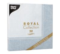 20 tovaglioli "Royal Collection" 1/4 piegati, 40 cm x 40 cm, blu artico "Linum"