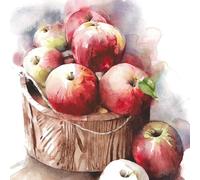 20 tovaglioli secchi di mele fresche, cibo, mela, giardino, decorazione da tavolo, decoupage, tecnica dei tovaglioli 33 x 33 cm